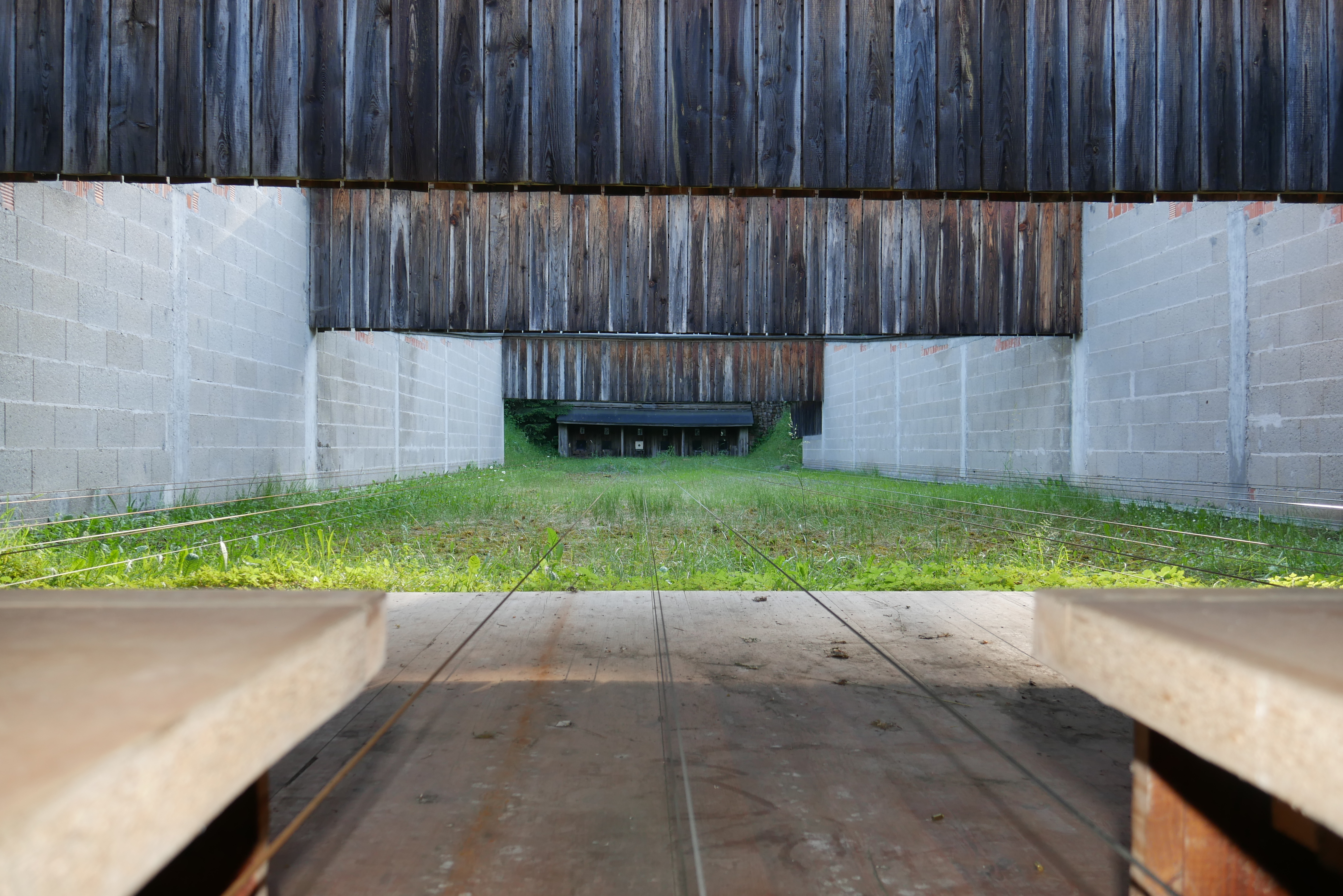 Blick aus dem Schie&szlig;stand